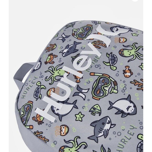 HURLEY ONE AND ONLY Backpack and Lunch Set, Color Wolf Gray NWT - Picture 3 of 7